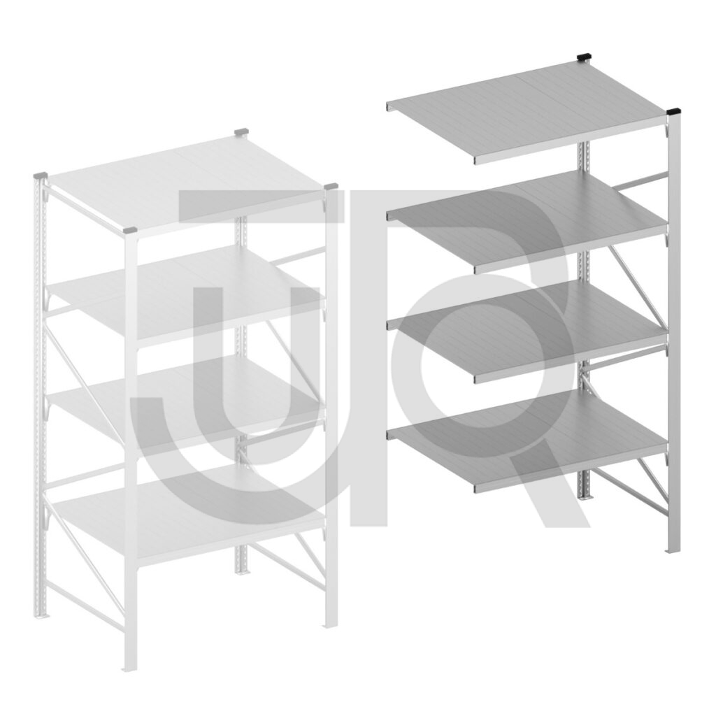 Halfzware grootvakstelling H3000 x D1100 | aanbouwset vak 1200 mm-0