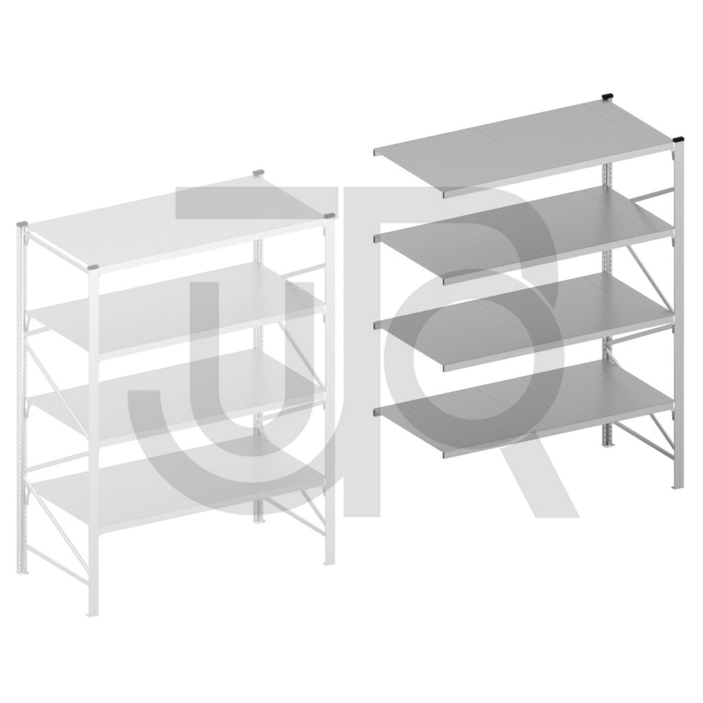 Halfzware grootvakstelling H2500 x D900 | aanbouwset vak 1800 mm-0