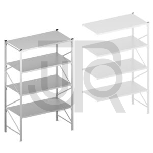 Halfzware grootvakstelling H3000 x D1100 | startset vak 1800 mm-0