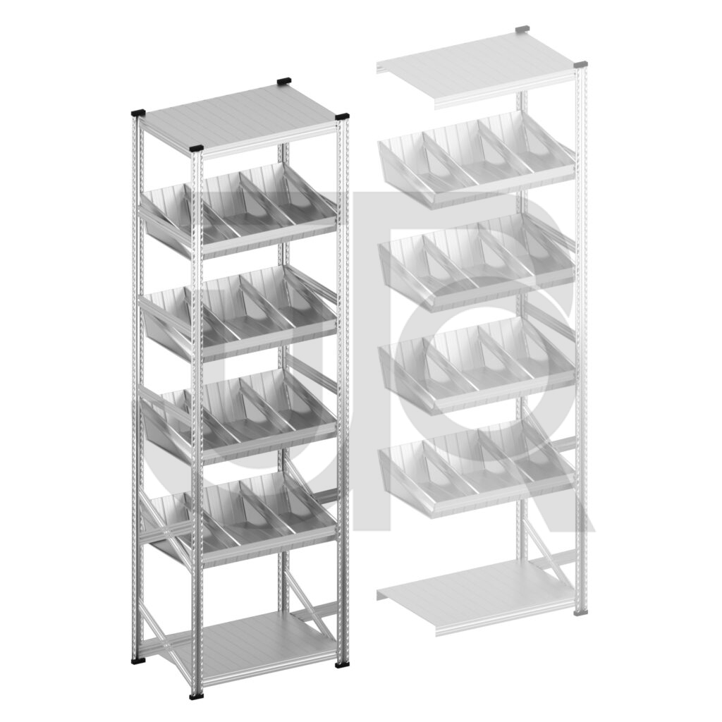 Modulaire bakken stelling H3028 x D500 |startset vak 900 mm-0